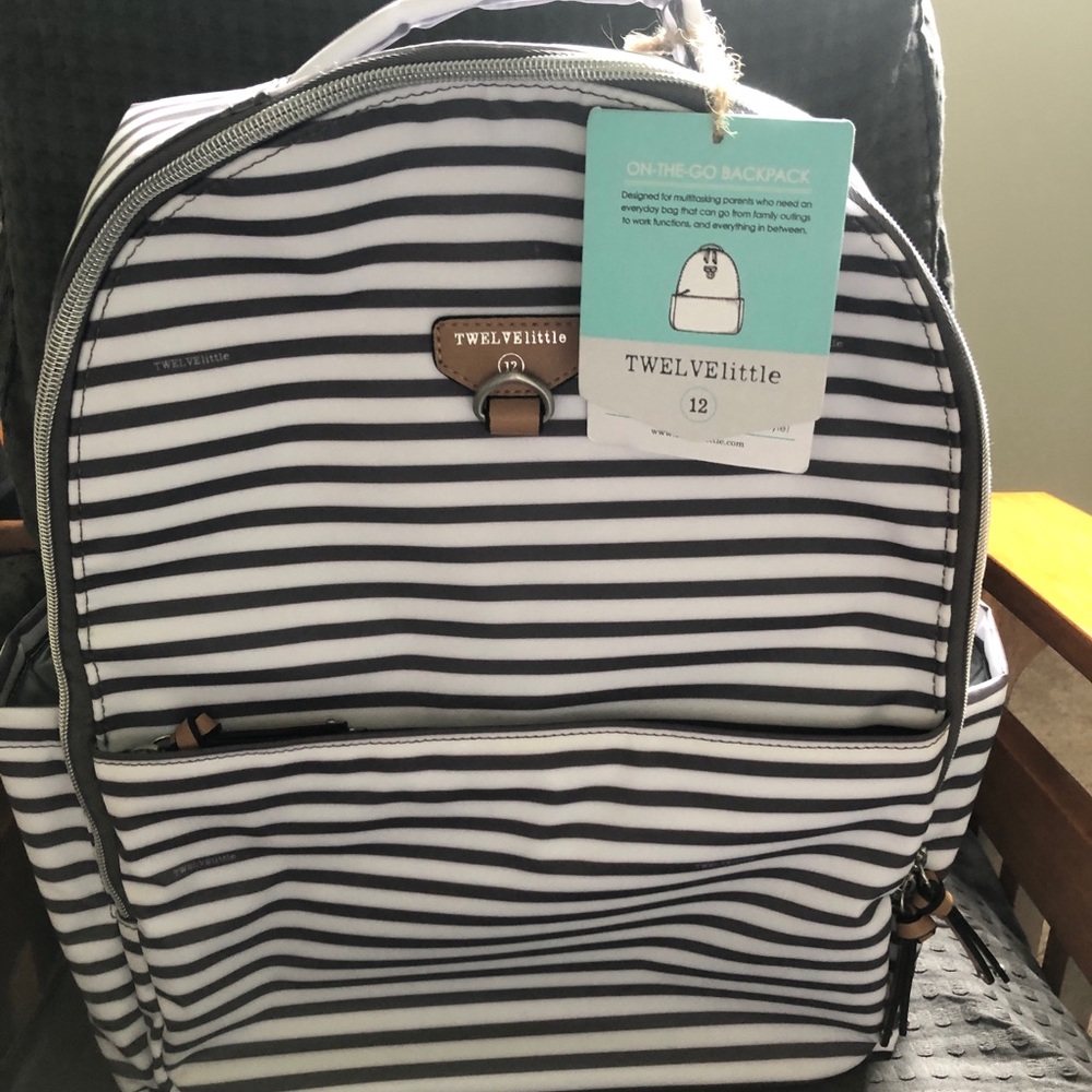 TWELVElittle On-the-Go striped backpack